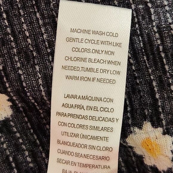 Jolie and Joy Summer Dress Size Large Black Floral Open Back New - Picture 11 of 12